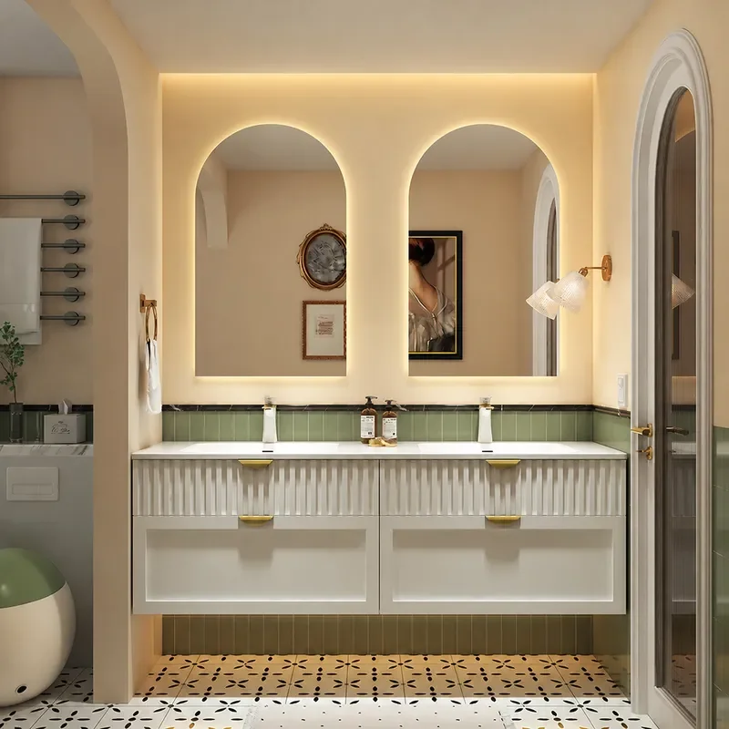 Cream Style Bathroom Cabinet w - Home Bathroom Vanity Combo review and price